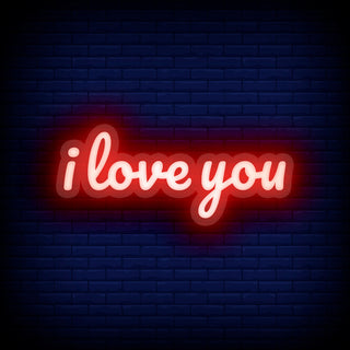Scritta a Led Personalizzata Frasi D'amore "i love you" cm 90 x 33