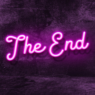 Scritta a Led Personalizzata Frasi Personalizzate "The End" cm 19 x 70