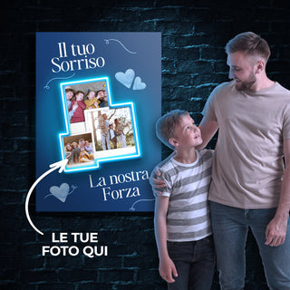 Quadro in forex e Led "Il tuo sorriso" Festa del papà