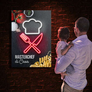 Quadro in forex e Led "Masterchef di casa" Festa del papà