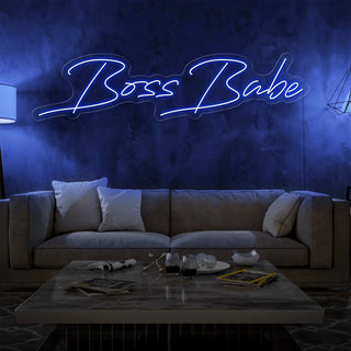 Scritta a Led Personalizzata Frasi Personalizzate "Boss babe" cm 100 x 40