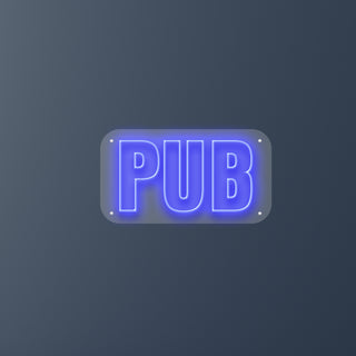 Letrero Led Personalizado Pub 65 x 35 cm