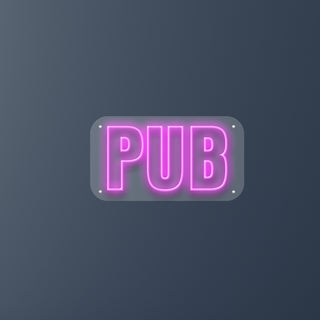 Letrero Led Personalizado Pub 65 x 35 cm