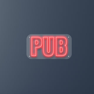 Letrero Led Personalizado Pub 65 x 35 cm