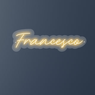 Escritura Led Personalizada Nombre Francesco cm 49 x 15