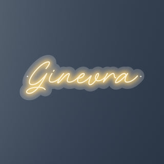 Escritura Led Personalizada Nombre Ginevra 53 x 20 cm