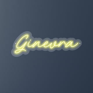 Escritura Led Personalizada Nombre Ginevra 53 x 20 cm