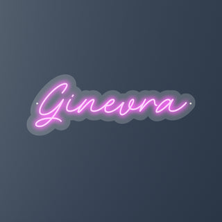 Escritura Led Personalizada Nombre Ginevra 53 x 20 cm