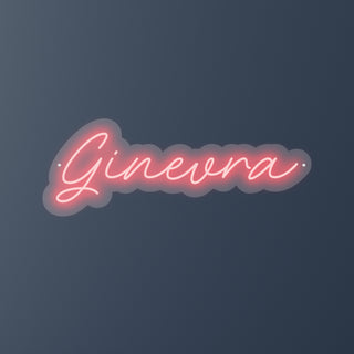 Escritura Led Personalizada Nombre Ginevra 53 x 20 cm