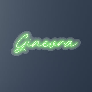 Escritura Led Personalizada Nombre Ginevra 53 x 20 cm
