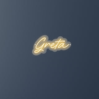 Scritta a Led Personalizzata Nome Greta cm 52 x 26