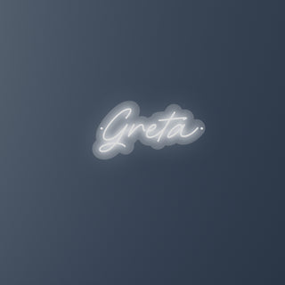 Scritta a Led Personalizzata Nome Greta cm 52 x 26