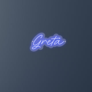 Scritta a Led Personalizzata Nome Greta cm 52 x 26