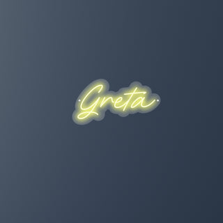 Scritta a Led Personalizzata Nome Greta cm 52 x 26