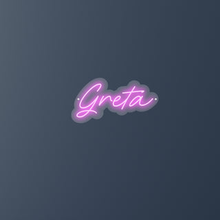 Scritta a Led Personalizzata Nome Greta cm 52 x 26