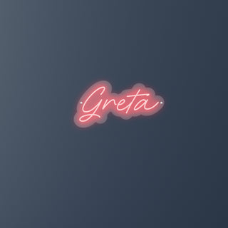 Scritta a Led Personalizzata Nome Greta cm 52 x 26