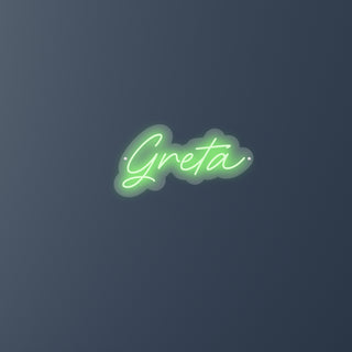 Scritta a Led Personalizzata Nome Greta cm 52 x 26