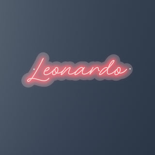 Scritta a Led Personalizzata Nome Leonardo cm 56 x 18