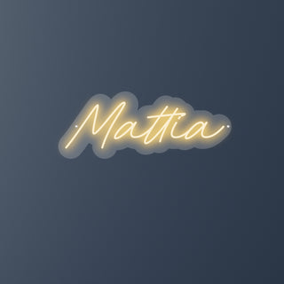 Scritta a Led Personalizzata Nome Mattia cm 50 x 20