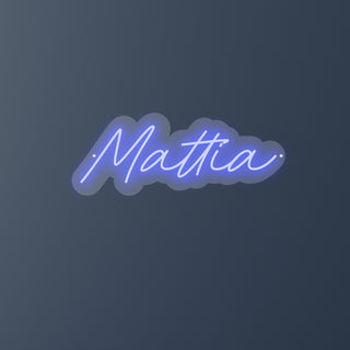 Scritta a Led Personalizzata Nome Mattia cm 50 x 20