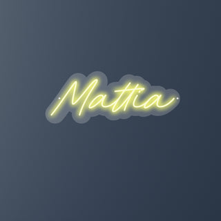 Scritta a Led Personalizzata Nome Mattia cm 50 x 20