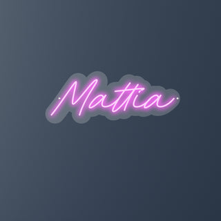 Scritta a Led Personalizzata Nome Mattia cm 50 x 20