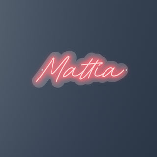 Scritta a Led Personalizzata Nome Mattia cm 50 x 20