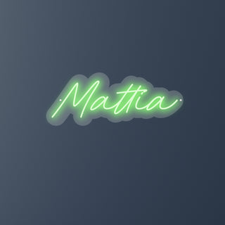Scritta a Led Personalizzata Nome Mattia cm 50 x 20