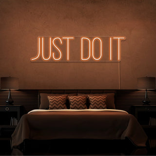 Letrero Led Personalizado Frases Personalizadas "Just do it" 100 x 30 cm