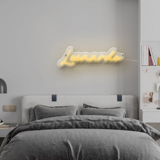 Scritta a Led Personalizzata Nome Leonardo cm 56 x 18