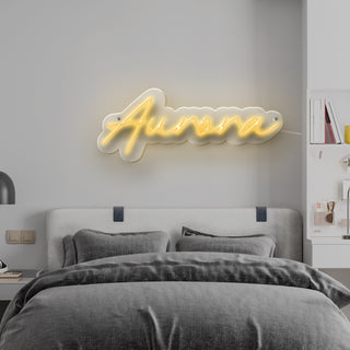 Scritta a Led Personalizzata Nome Aurora cm 50 x 20