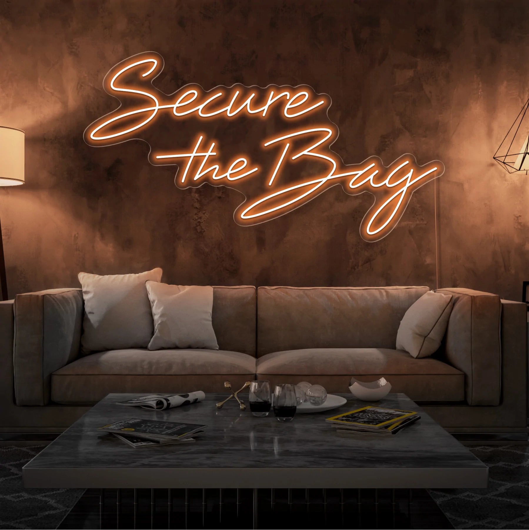 Scritta a Led Personalizzata Frasi Personalizzate Secure the Bag cm – Scritte  Led Personalizzate