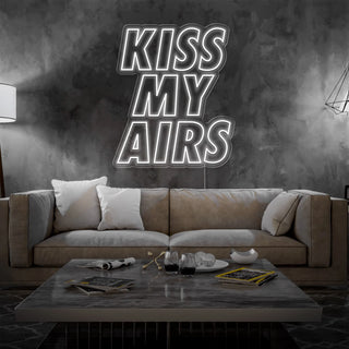 Letrero Led Personalizado Frases Personalizadas "Kiss My Air" 100 x 130 cm