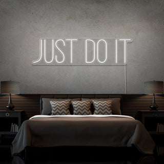 Letrero Led Personalizado Frases Personalizadas "Just do it" 100 x 30 cm