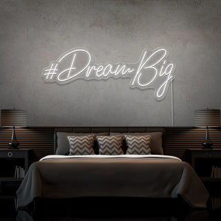 Scritta a Led Personalizzata Frasi Personalizzate "Dream Big" cm 130 x 50