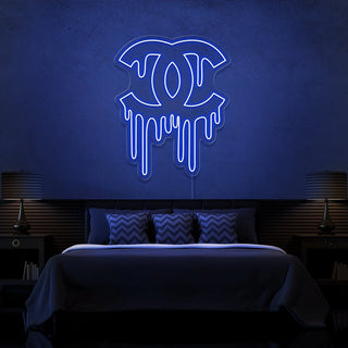 Letrero Led Personalizado Frases Personalizadas "Dripping Chanel" cm 80 x 100