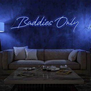 Scritta a Led Personalizzata  "Baddies only" grandezza cm 120 x 40