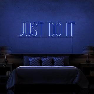 Letrero Led Personalizado Frases Personalizadas "Just do it" 100 x 30 cm