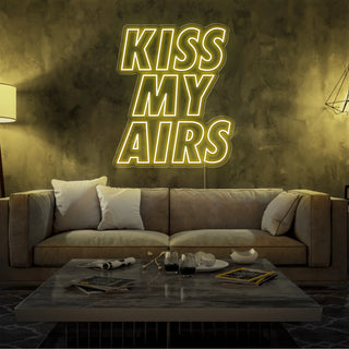 Letrero Led Personalizado Frases Personalizadas "Kiss My Air" 100 x 130 cm