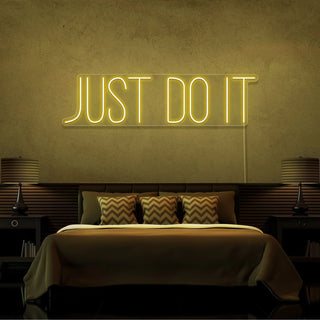 Letrero Led Personalizado Frases Personalizadas "Just do it" 100 x 30 cm