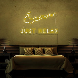 Letrero Led Personalizado Frases Personalizadas "Just Relax" 100 x 45 cm