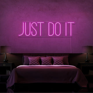 Letrero Led Personalizado Frases Personalizadas "Just do it" 100 x 30 cm