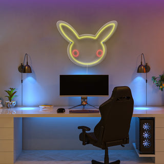 Pikachu personalizado 2 letras LED 66 x 50 cm