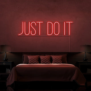 Letrero Led Personalizado Frases Personalizadas "Just do it" 100 x 30 cm