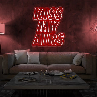 Letrero Led Personalizado Frases Personalizadas "Kiss My Air" 100 x 130 cm