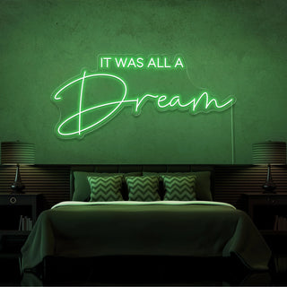 Scritta a Led Personalizzata Frasi Personalizzate "It was all a Dream 1" cm 120 x 60