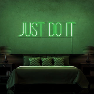 Letrero Led Personalizado Frases Personalizadas "Just do it" 100 x 30 cm