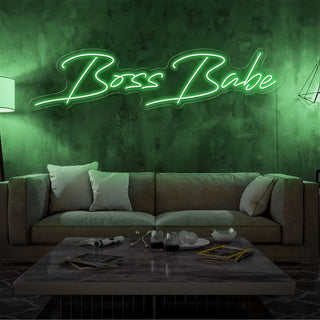 Scritta a Led Personalizzata Frasi Personalizzate "Boss babe" cm 100 x 40