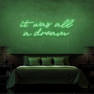 Letrero Led Personalizado Frases Personalizadas "It was a all dream 2" 100 x 40 cm