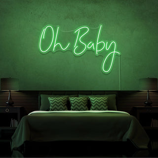 Scritta a Led Personalizzata Frasi Personalizzate "Oh Baby" cm 120 x 45